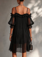 Vitoria | Minivestido negro de muselina 3