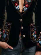 Apolline | Multicoloured Embroidered Blazer 4