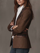 Gisèle | Blazer with Chevron Print Inserts 3