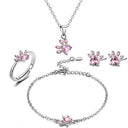 Set de joyería Plata Rosa