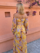 GRETA™ – LONG FLORAL DRESS WITH A DEEP NECKLINE 3