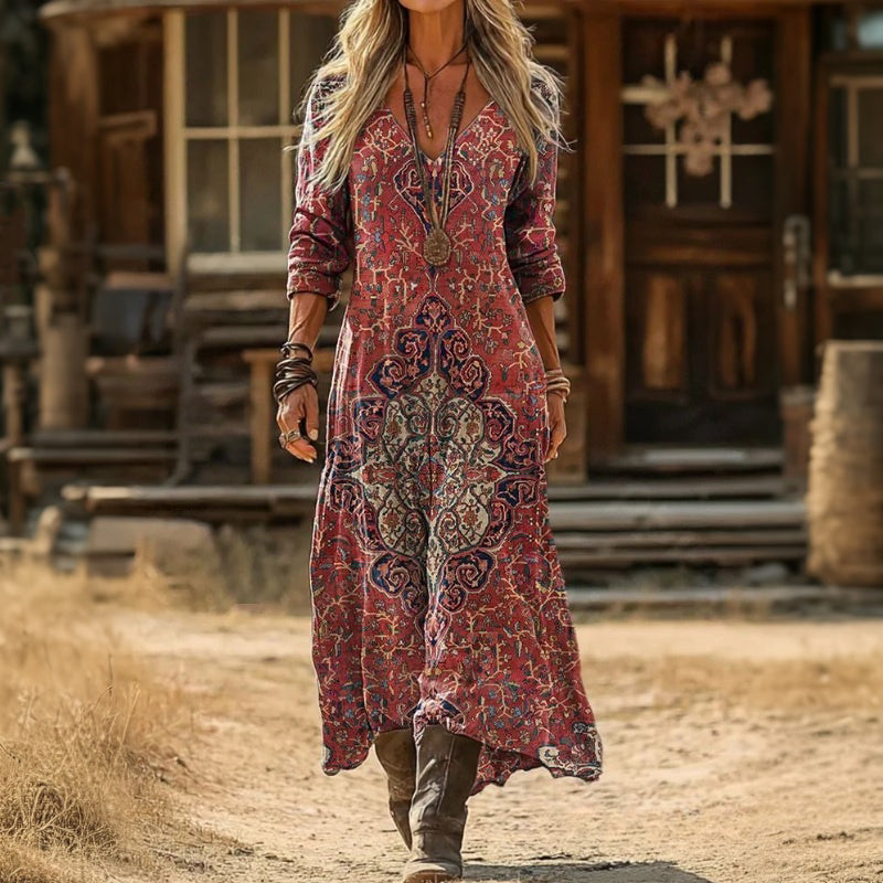 Renata | Vestido Maxi Bohemio Fluido
