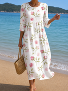 Vestido casual de mujer con estampado floral 1