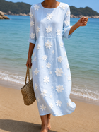 Vestido casual de mujer con estampado floral 1
