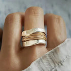 Carmen - Anillo de Plata con Hilo Dorado 1