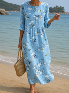 Vestido casual de mujer con estampado floral 1