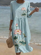 Vestido casual de mujer con estampado floral 1