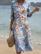 Vestido casual de mujer con estampado floral 1