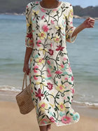 Vestido casual de mujer con estampado floral 1