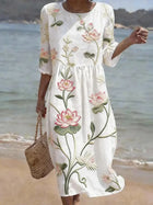 Vestido casual de mujer con estampado floral 1
