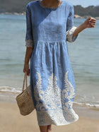 Vestido casual de mujer con estampado floral 1