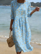 Vestido casual de mujer con estampado floral 1