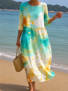 Vestido casual de mujer con estampado floral 1