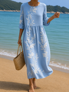 Vestido casual de mujer con estampado floral 1