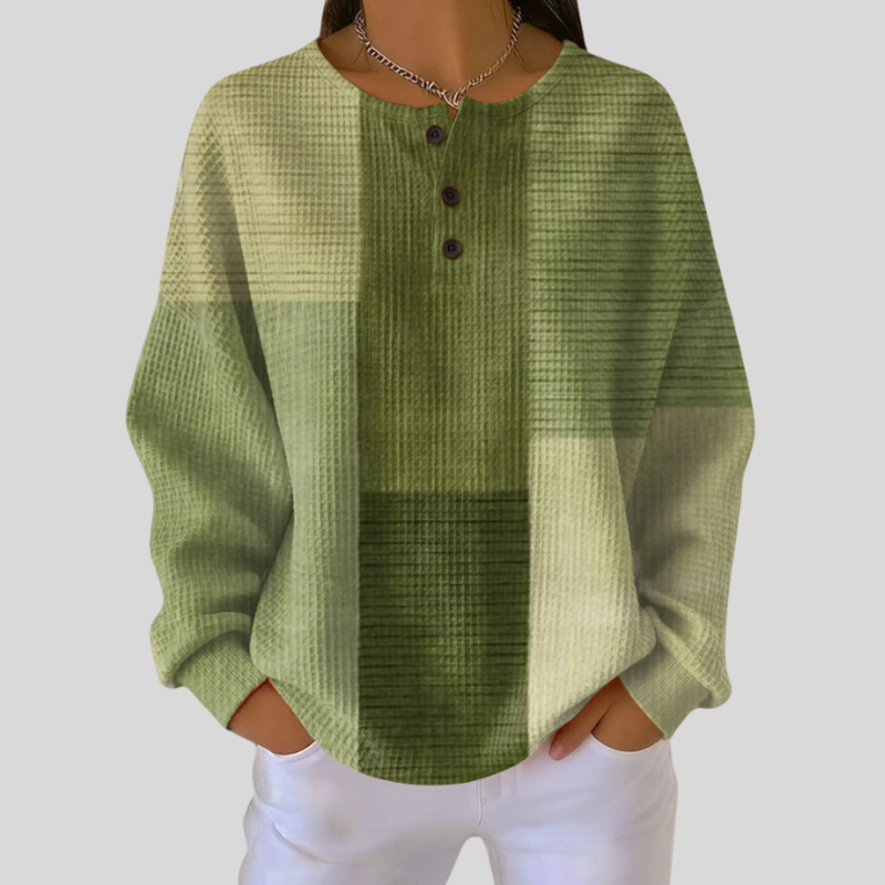 Vera | Buzo Waffle Cuello Henley