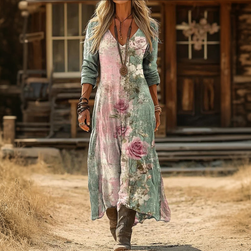 Florencia | Vestido Maxi Floral Fluido