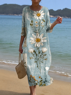 Vestido casual de mujer con estampado floral 1