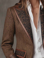 Gisèle | Blazer with Chevron Print Inserts 5