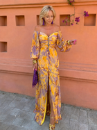GRETA™ – LONG FLORAL DRESS WITH A DEEP NECKLINE 1