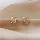 Lourdes - Pendientes Dorados de Espiral con Cristales 4