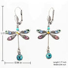 Aretes elegantes de libélula esculpida 5
