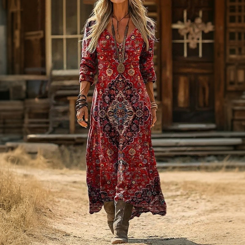 Manuela | Vestido Bohemio Largo al Tobillo