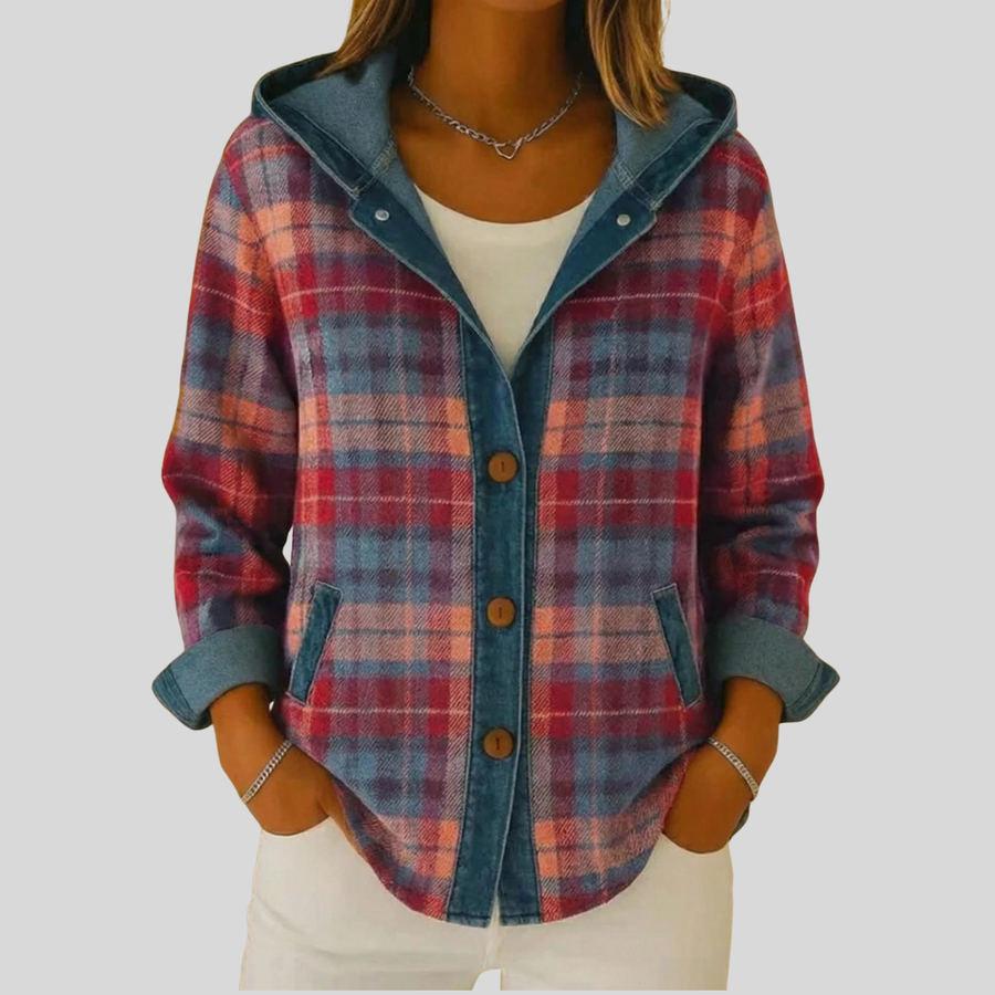 Ester | Camisa-Chaqueta a Cuadros con Capucha