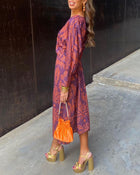 Isadora™ | Vestido Midi Estampado 2