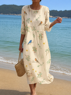 Vestido casual de mujer con estampado floral 1
