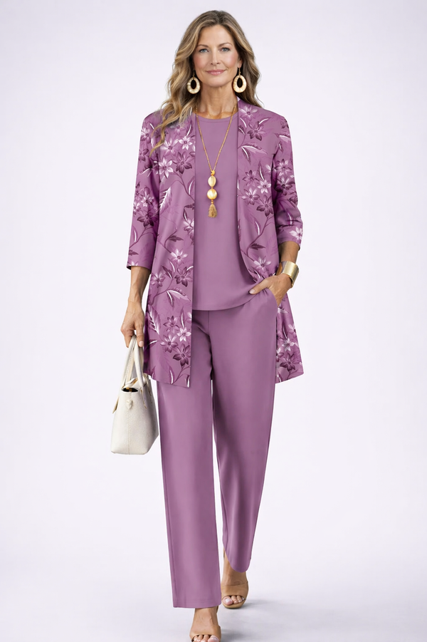 Rosa | Conjunto de 3 Piezas Elegante
