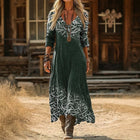Catalina | Vestido Maxi con Estampado Artístico 1