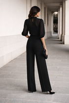 Valentina | Conjunto de tres piezas que incluye una camisola transparente y pantalones de pierna ancha. 2