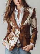Agathe | Vintage Printed Cow Blazer Eco-Friendly 1