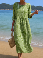 Vestido casual de mujer con estampado floral 1