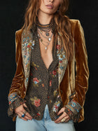 Marcelline | Vintage Floral Print Patchwork Blazer 1