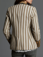 Suzanne | Striped Bohemian Blazer with Printed Collar 3