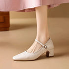 Laura | Mules Elegantes con Tacón Ancho 4