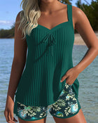 Valeria - Traje de Baño de Rayas con Short de Playa 5