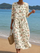 Vestido casual de mujer con estampado floral 1