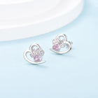 Aretes Huella y Corazón en Zirconia 5
