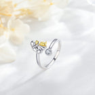 Anillo réglable para Perro en Plata de ley 925 con Zirconia - Hecho a mano 4