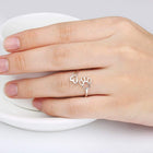 Anillo Huella y Corazón fabriquée à la main - Plata de ley 925 réglable 3