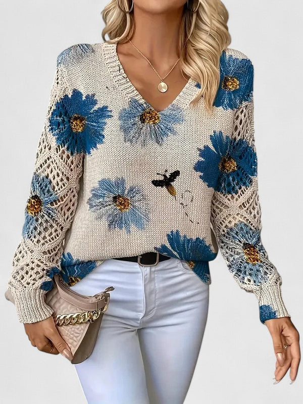 Luciana | Jersey Floral Calado