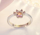 Set de joyería Huella Oro rosa - 4 Pièces con Corazón en Zirconia (Anillo, Collar, Aretes, Pulsera) 4