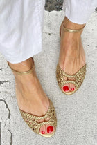 Isadora | Sandalias trenzadas doradas 2