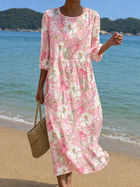 Vestido casual de mujer con estampado floral 1