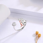 Anillo ajustable para perro en plata de ley 925 - Siempre en mi corazón con zirconia 4