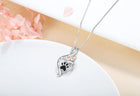 Collar Huella de Perro de la suerte con Corazón, Os y infinito - Colgante Siempre en mi Corazón 3