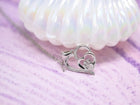 Collar de huella y corazón en plata de ley con zirconia 5