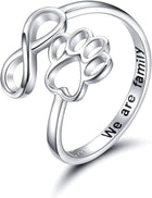 Anillo Huella y Corazón fabriquée à la main - Plata de ley 925 réglable 4